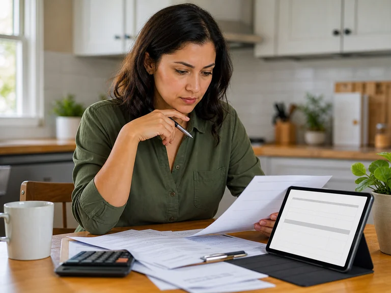 Person researching tablet assistance options online